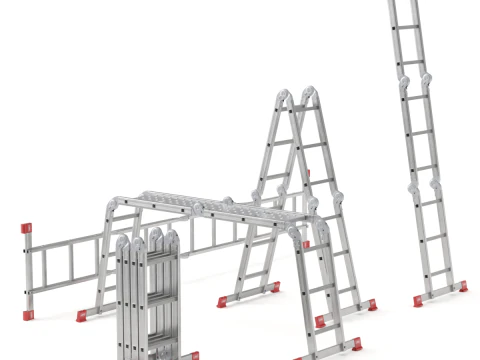 Multifunction Aluminium Ladder 3D Model
