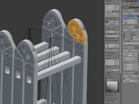 Multifunction Aluminium Ladder 3D Model