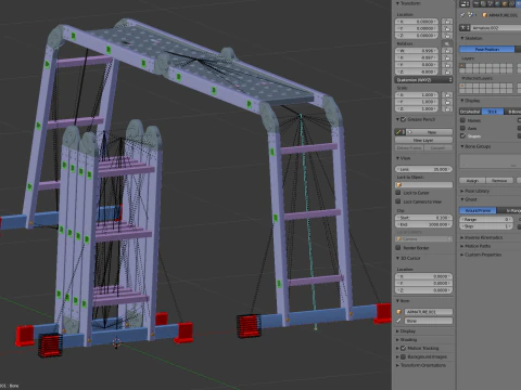 Multifunction Aluminium Ladder 3D Model