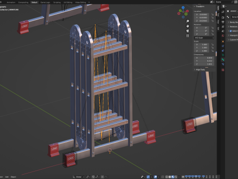 Multifunction Aluminium Ladder 3D-Modell
