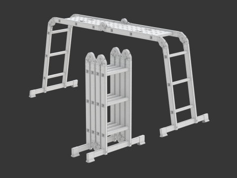Multifunction Aluminium Ladder 3D-Modell