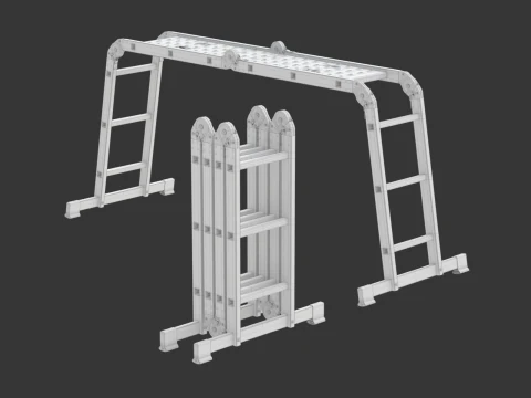 Multifunction Aluminium Ladder 3D Model