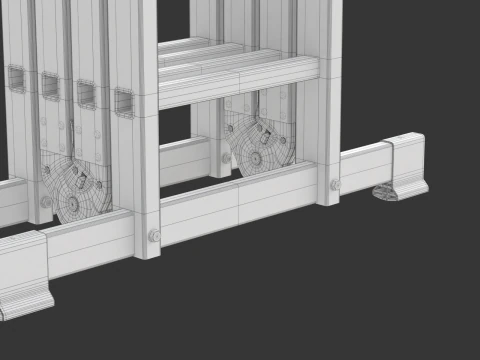 Multifunction Aluminium Ladder 3D Model