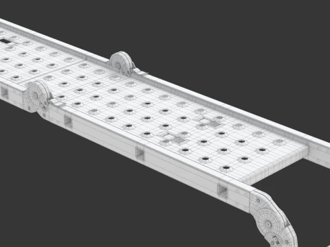 Multifunction Aluminium Ladder 3D Model