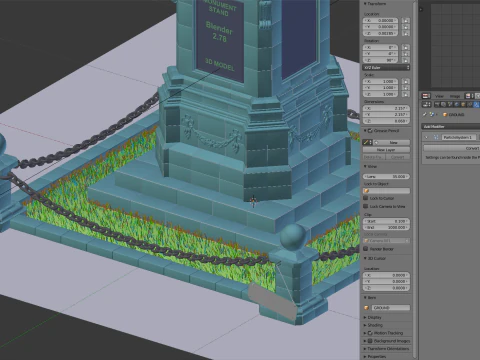記念碑スタンド 3Dモデル