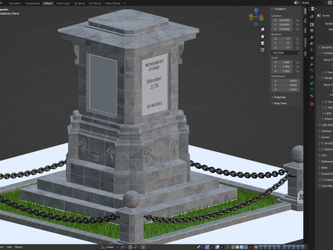 Monument Stand 3D Model