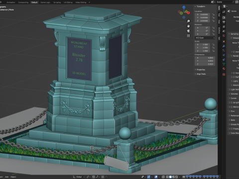Monument Stand 3D Model