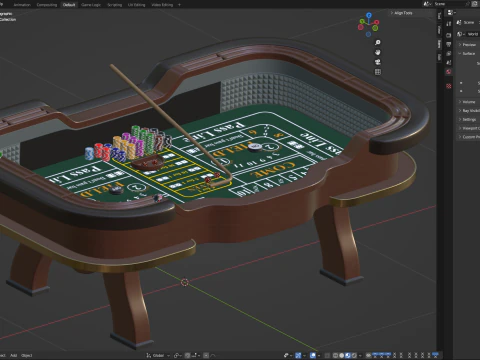 Tableau de craps Modèle 3D