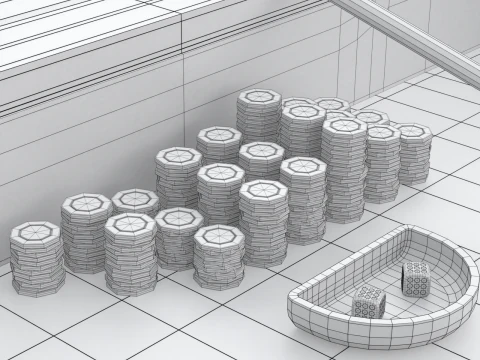 Tableau de craps Modèle 3D