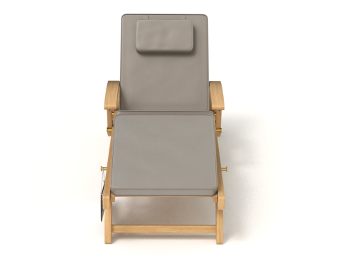 Wooden Sun Lounger 3D Model