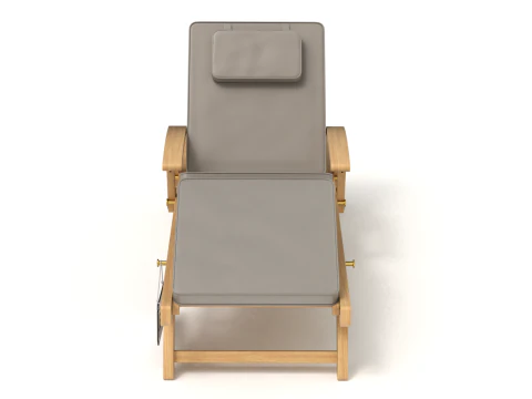 Wooden Sun Lounger 3D Model