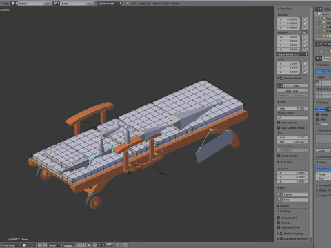 Wooden Sun Lounger 3D Model
