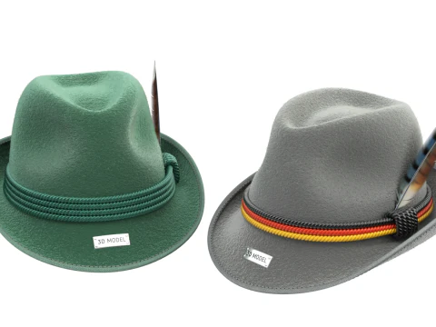 传统德国帽子 3D 模型