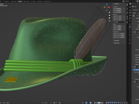 Traditional German Hat Model 3D