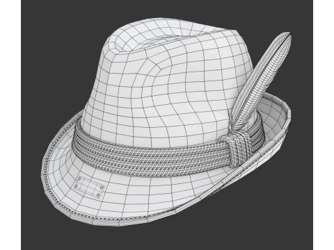 Traditional German Hat Model 3D