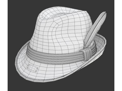 传统德国帽子 3D 模型