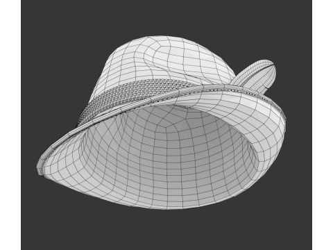 Traditional German Hat Model 3D