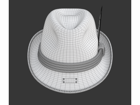 Traditional German Hat Model 3D
