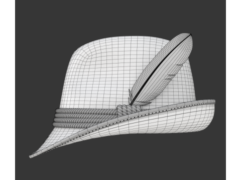 Traditional German Hat Model 3D