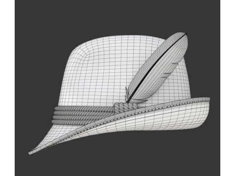 传统德国帽子 3D 模型