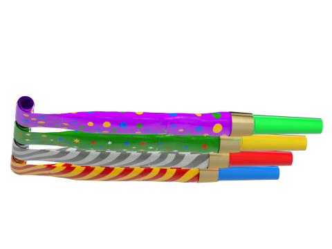 Party Whistle Animation 3D-Modell