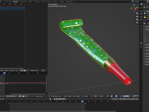 Party Whistle Animation 3D-Modell