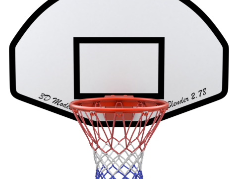 Basketball Rim With Backboard 3D-Modell