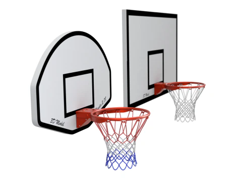 Basketball Rim With Backboard 3D Model