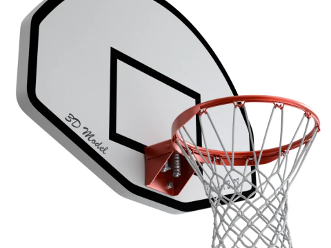 Basketball Rim With Backboard 3D Model