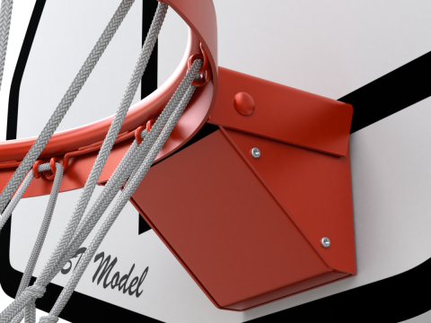 Basketball Rim With Backboard Modelo 3D