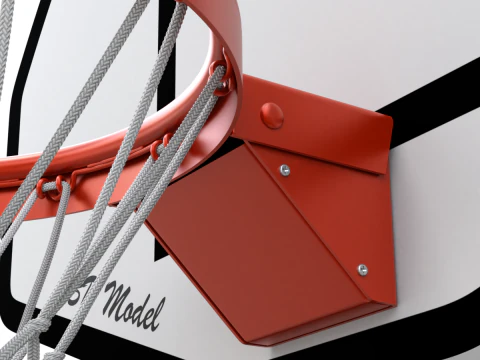 Basketball Rim With Backboard 3D Model
