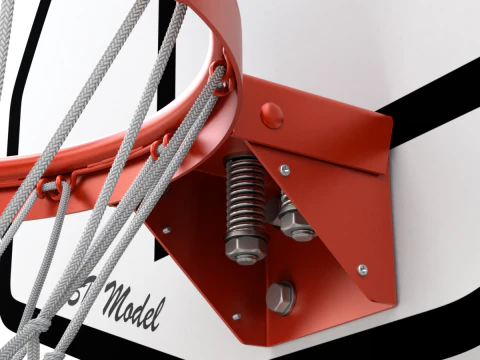 Basketball Rim With Backboard 3D Model