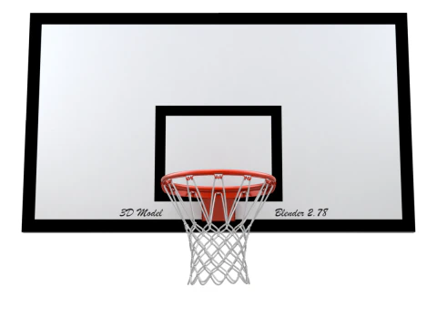 Basketball Rim With Backboard 3D Model