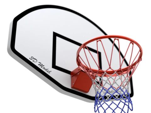 Basketball Rim With Backboard 3D Model