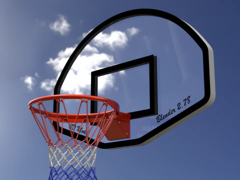 Basketball Rim With Backboard 3D Model