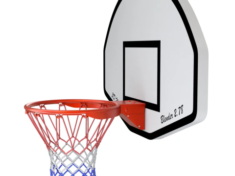 Basketball Rim With Backboard 3D Model