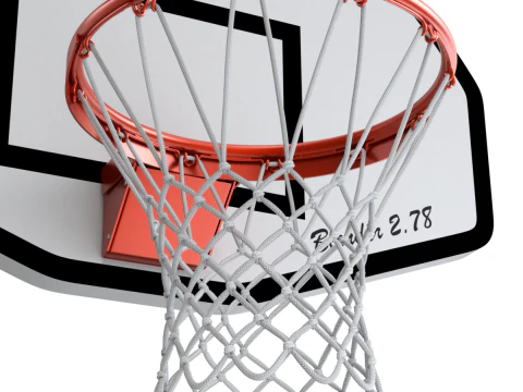 Basketball Rim With Backboard 3D Model