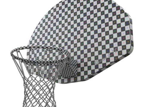 Basketball Rim With Backboard 3D Model