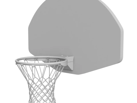 Basketball Rim With Backboard 3D Model