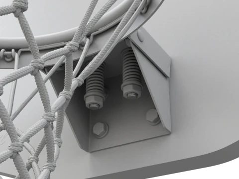 Basketball Rim With Backboard 3D Model