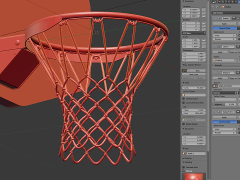 Basketball Rim With Backboard 3D Model