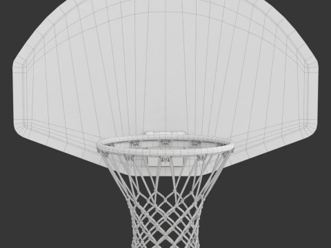 Basketball Rim With Backboard 3D Model