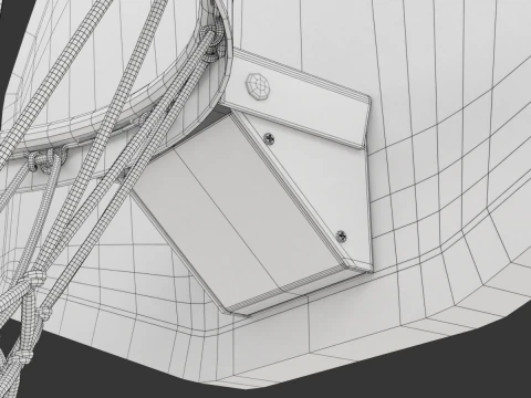 Basketball Rim With Backboard 3D Model