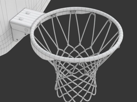 Basketball Rim With Backboard 3D Model