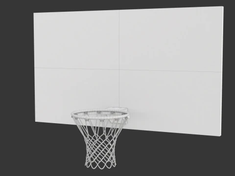 Basketball Rim With Backboard 3D Model