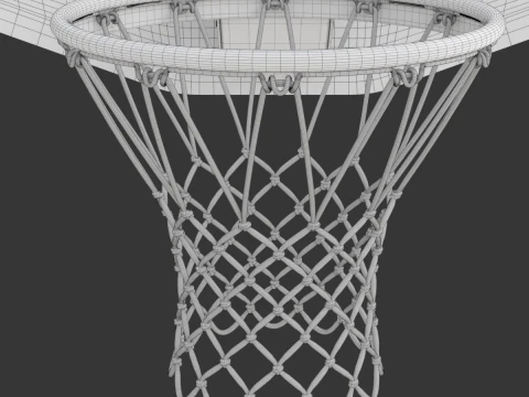 Basketball Rim With Backboard 3D Model