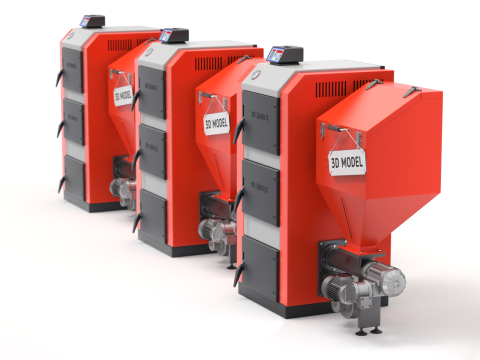 Pellet Boiler Modello 3D