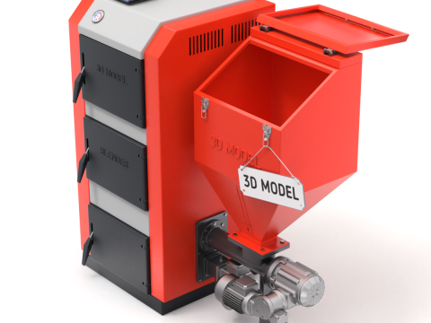 Pellet Boiler Modello 3D