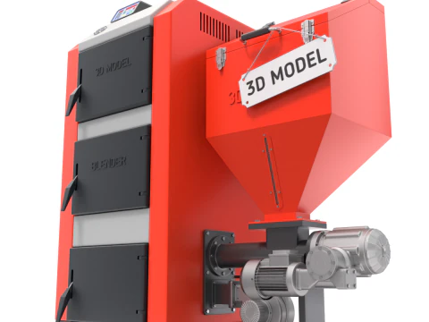 Pellet Boiler 3D Model
