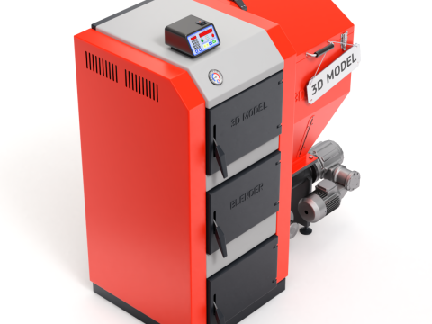 Pellet Boiler Modello 3D